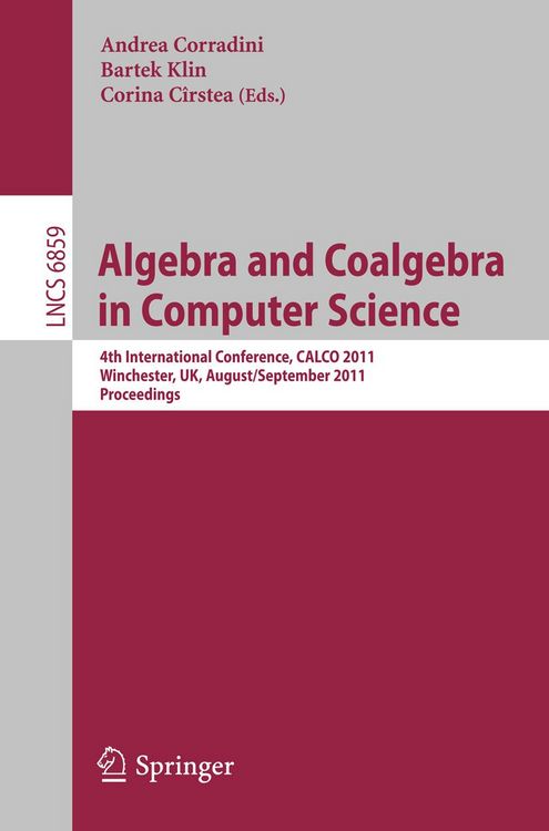 Produktbild: Algebra and Coalgebra in Computer Science