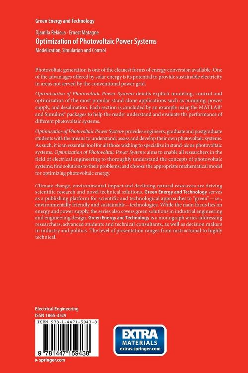Produktbild: Optimization of Photovoltaic Power Systems