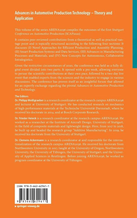 Produktbild: Advances in Automotive Production Technology &ndash; Theory and Application