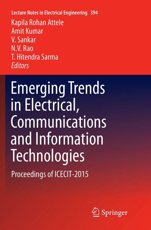 Produktbild: Emerging Trends in Electrical, Communications and Information Technologies