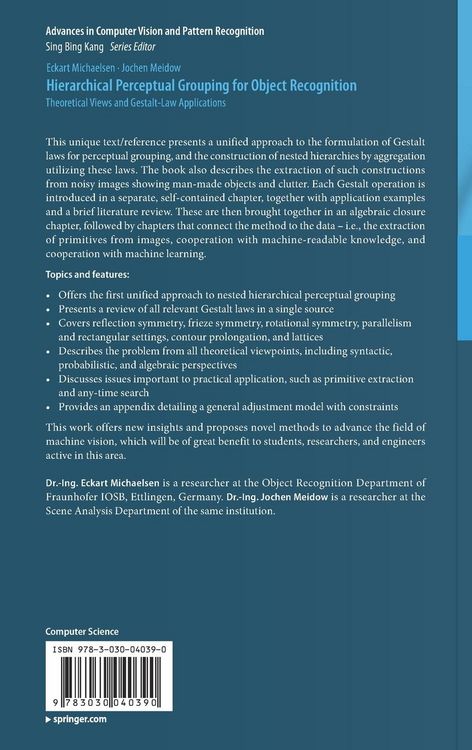 Produktbild: Hierarchical Perceptual Grouping for Object Recognition