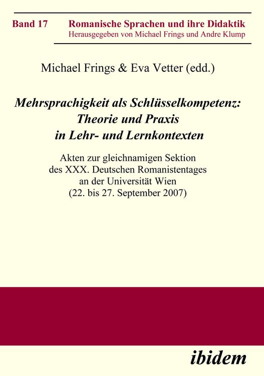 Produktbild: Mehrsprachigkeit als Schl&uuml;sselkompetenz: Theorie und Praxis in Lehr- und Lernkontexten