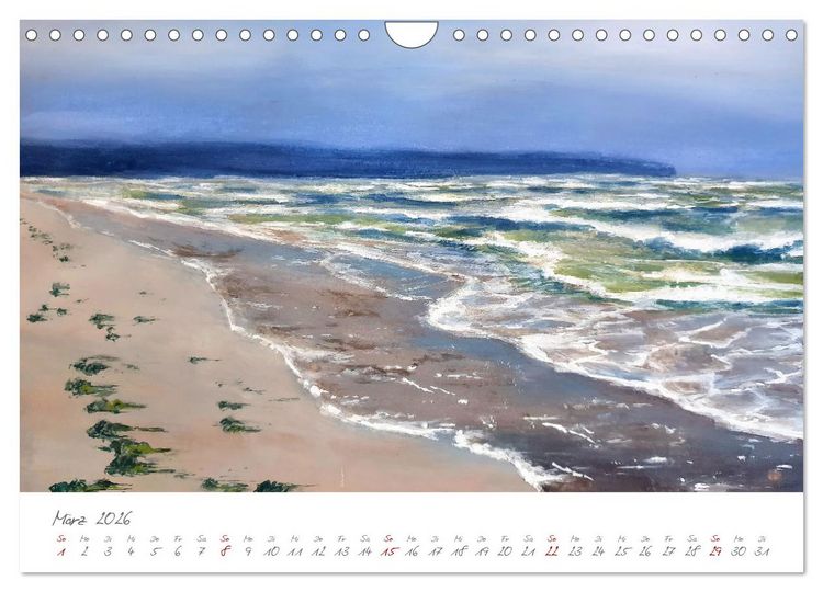 Produktbild: R&uuml;gen in Farbe - Mit Pinsel und Farbe auf der Lieblingsinsel (Wandkalender 2026 DIN A4 quer), CALVENDO Monatskalender