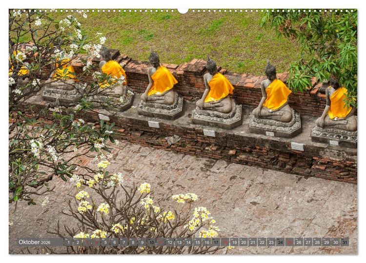 Produktbild: Buddha - Momente der inneren Einkehr (hochwertiger Premium Wandkalender 2026 DIN A2 quer), Kunstdruck in Hochglanz