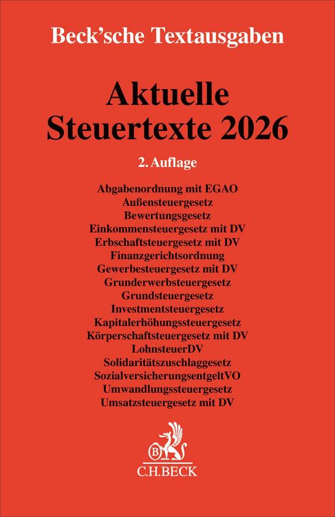 Produktbild: Aktuelle Steuertexte 2026