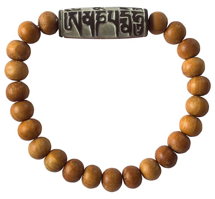 Produktbild: Tikra Armband "Mani Stein" (3 cm) Holz, elastisch,&Oslash; 6 cm