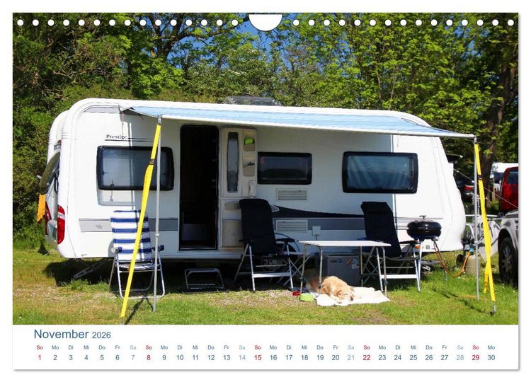 Produktbild: Freiheit auf Reisen 2026. Impressionen vom Camping und Zelten (Wandkalender 2026 DIN A4 quer), CALVENDO Monatskalender