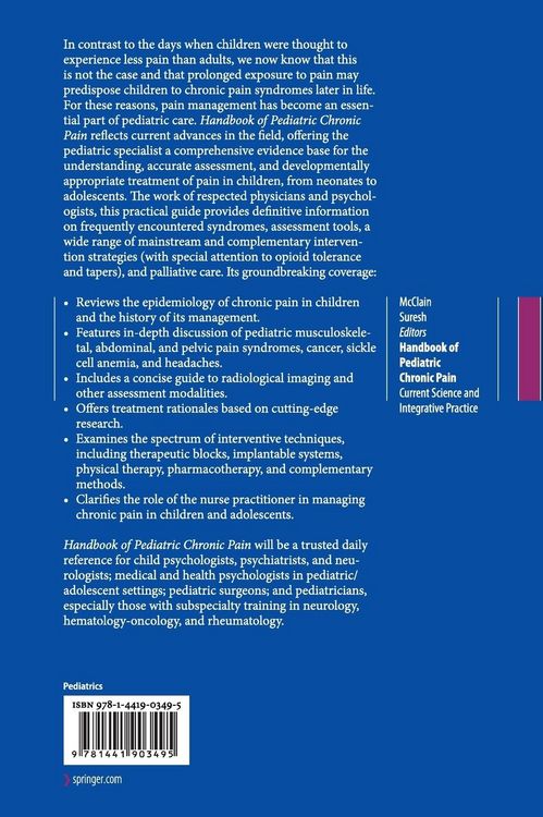 Produktbild: Handbook of Pediatric Chronic Pain