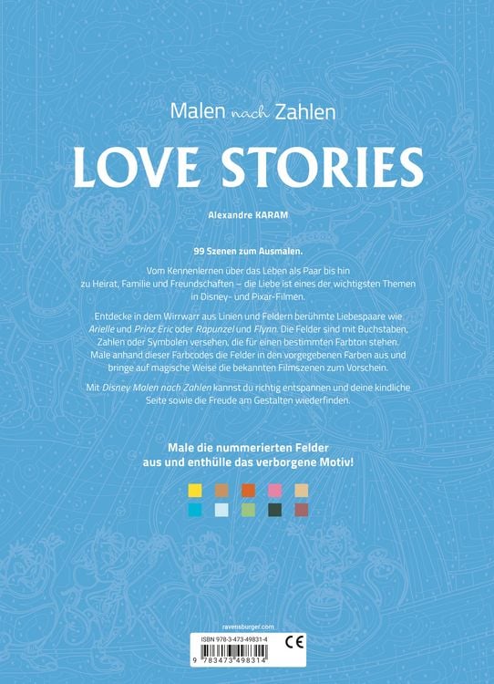 Produktbild: Disney - Malen nach Zahlen: Love Stories