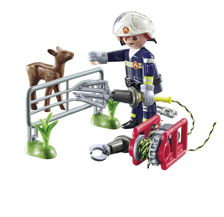 Produktbild: PLAYMOBIL 71467 Feuerwehr-Tierrettung