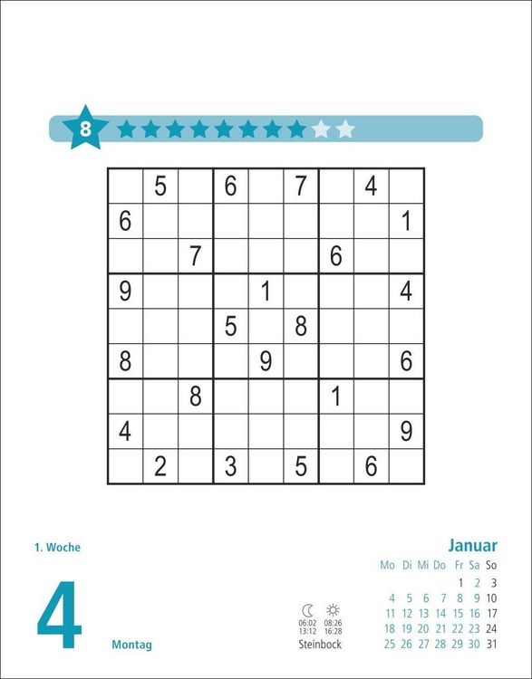 Produktbild: Stefan Heine Sudoku schwierig bis extrem Tagesabrei&szlig;kalender 2027