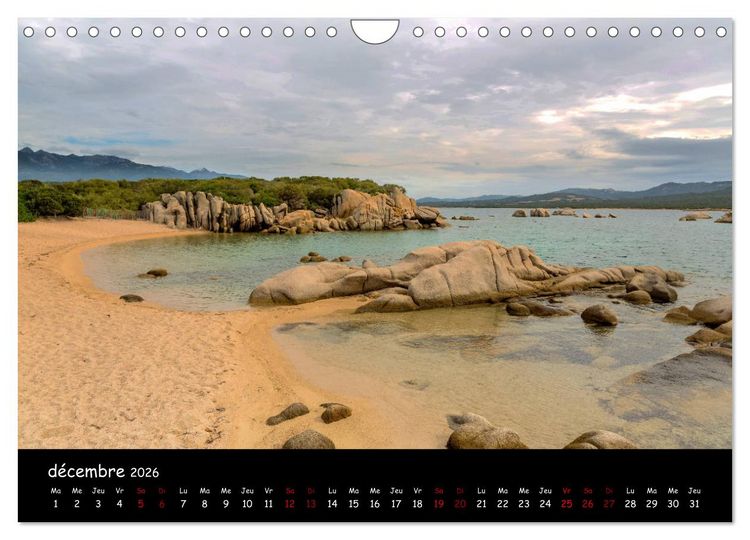 Produktbild: La Corse de plage en plage (Calendrier mural 2026 DIN A4 vertical), CALVENDO calendrier mensuel