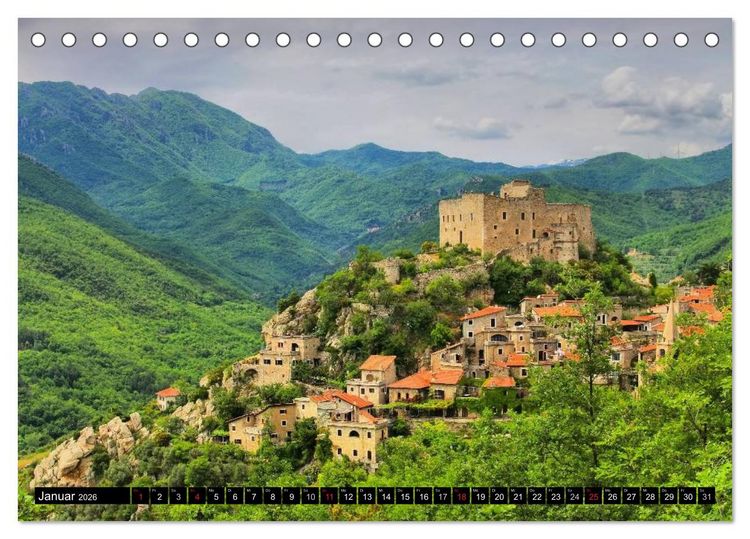 Produktbild: Ligurien - Berge und Meer (Tischkalender 2026 DIN A5 quer), CALVENDO Monatskalender