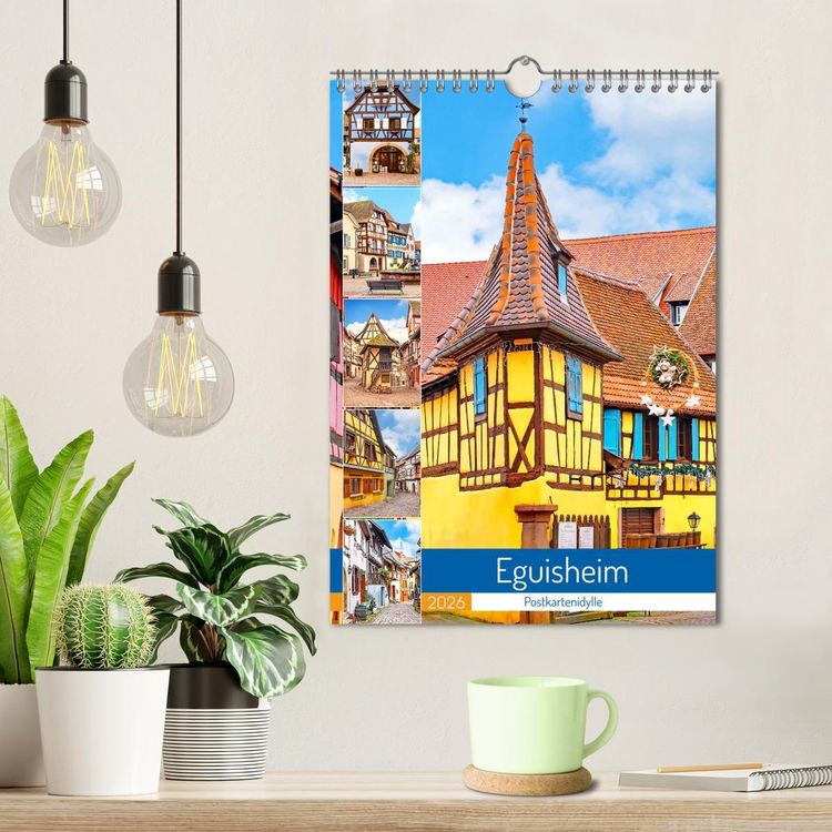 Produktbild: Eguisheim - Postkartenidylle (Wandkalender 2026 DIN A4 hoch), CALVENDO Monatskalender