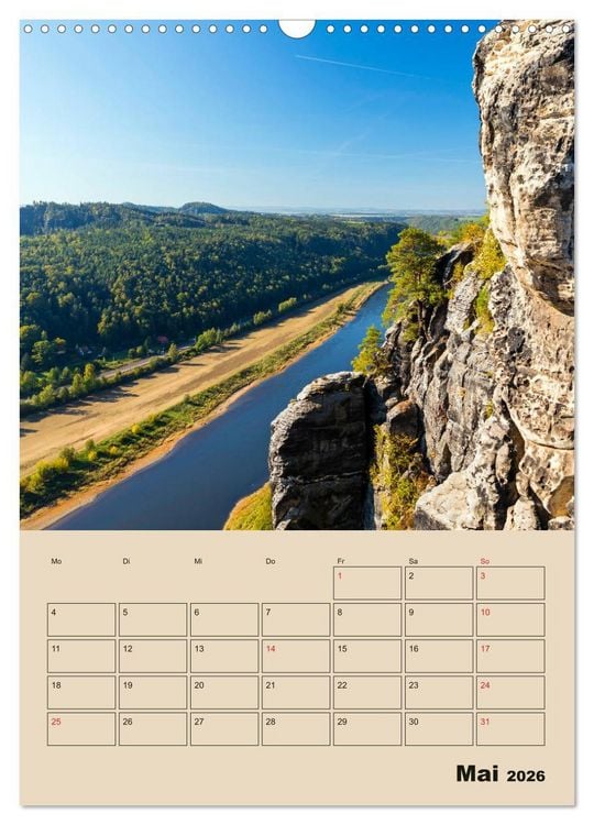Produktbild: Zauberhafte S&auml;chsische Schweiz (Wandkalender 2026 DIN A3 hoch), CALVENDO Monatskalender