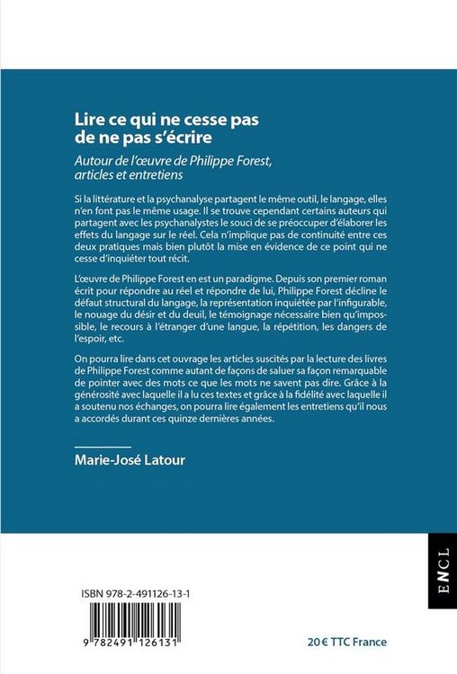 Produktbild: Lire ce qui ne cesse pas de ne pas