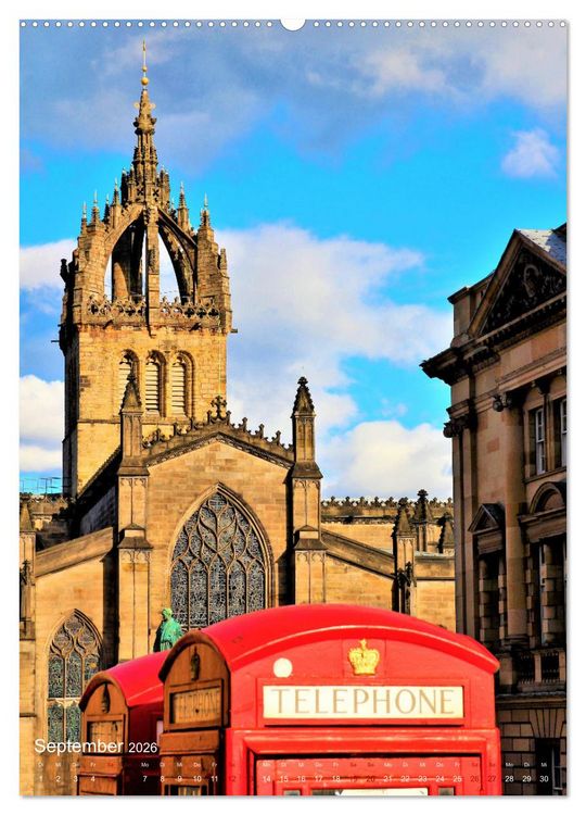 Produktbild: Edinburgh - Einblicke in Schottlands Metropole (Wandkalender 2026 DIN A2 hoch), CALVENDO Monatskalender