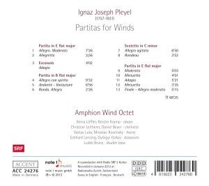 Produktbild: Pleyel: Partitas for Winds