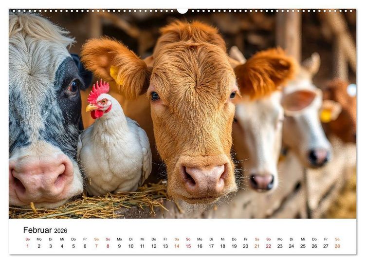 Produktbild: H&uuml;hner - gefiedert durchs Jahr (Wandkalender 2026 DIN A2 quer), CALVENDO Monatskalender