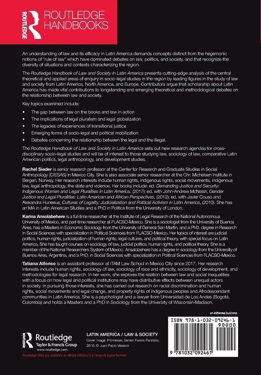 Produktbild: Routledge Handbook of Law and Society in Latin America