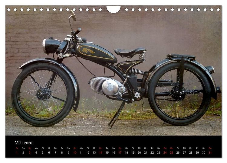 Produktbild: Motorrad Oldtimer (Wandkalender 2026 DIN A4 quer), CALVENDO Monatskalender