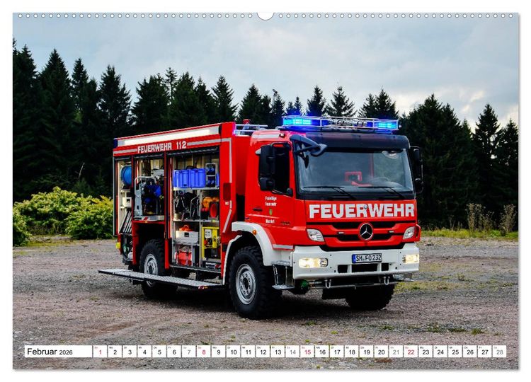 Produktbild: Feuerwehrfahrzeuge (Wandkalender 2026 DIN A2 quer), CALVENDO Monatskalender