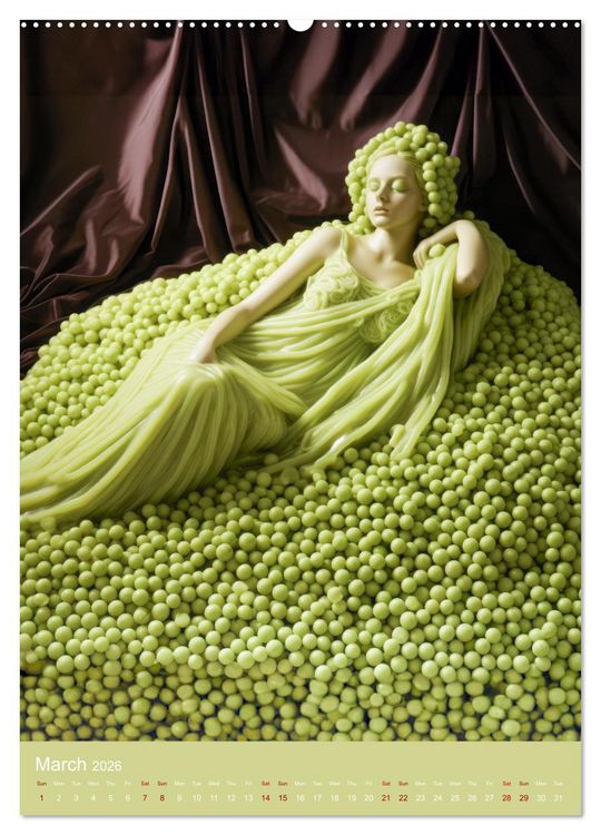 Produktbild: Food Fusion Fantasies (High Quality Premium Wall Calendar 2026 DIN A2 portrait),CALVENDO 12 Month Wall Calendar