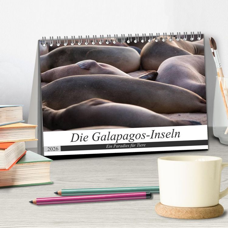 Produktbild: Galapagos-Inseln - Ein Paradies f&uuml;r Tiere (Tischkalender 2026 DIN A5 quer), CALVENDO Monatskalender