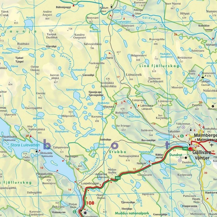 Produktbild: Freytag & berndt Stra&szlig;enkarte Schweden Nord, Schwedisch Lappland - Ume&aring; - &Ouml;stersund 1:400.000