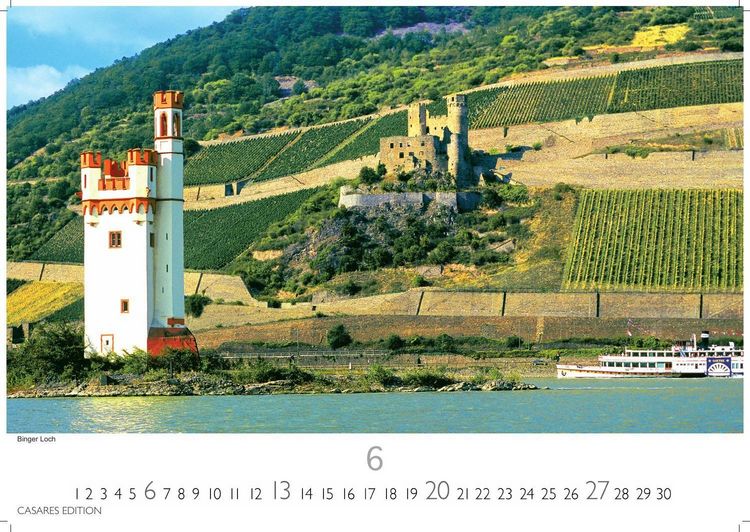 Produktbild: Der Rhein Kalender 2027 &ndash; Wandkalender | Fotokalender Deutschland 50x35cm | mit 12 eindrucksvollen Aufnahmen von Flusslandschaften, Burgen und Weinregionen