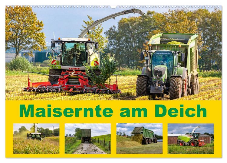 Produktbild: Maisernte am Deich (Wandkalender 2026 DIN A2 quer), CALVENDO Monatskalender