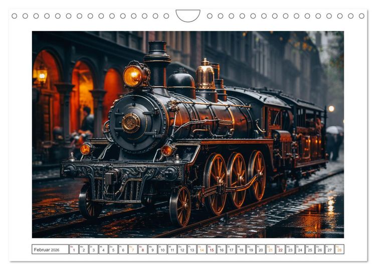 Produktbild: KI-Lokomotiven (Wandkalender 2026 DIN A4 quer), CALVENDO Monatskalender