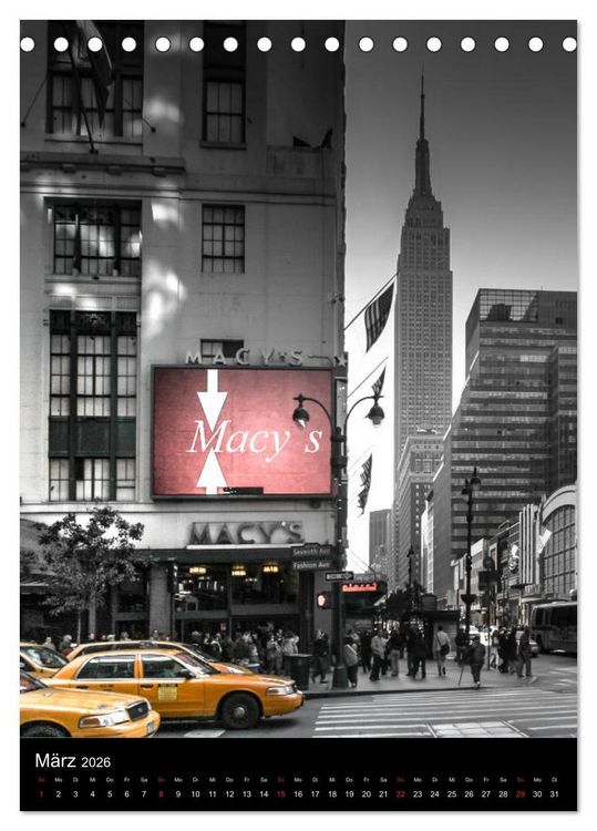Produktbild: New York City - Color Glow Edition (Tischkalender 2026 DIN A5 hoch), CALVENDO Monatskalender