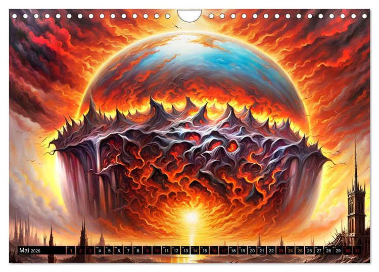 Produktbild: Zukunftsvisionen Wenn die Sonne zum Feind wird (Wandkalender 2026 DIN A4 quer), CALVENDO Monatskalender