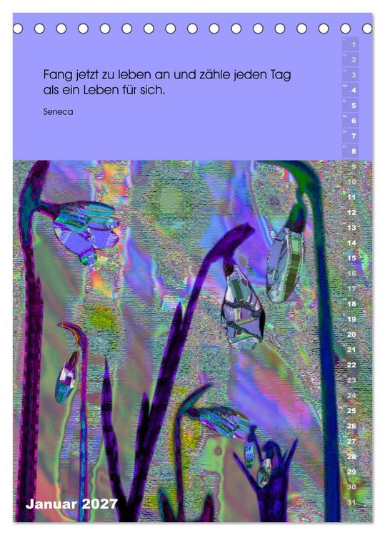 Produktbild: Philosophische Inspirationen Wandkalender 2027 (Tischkalender 2027 DIN A5 hoch), CALVENDO Monatskalender