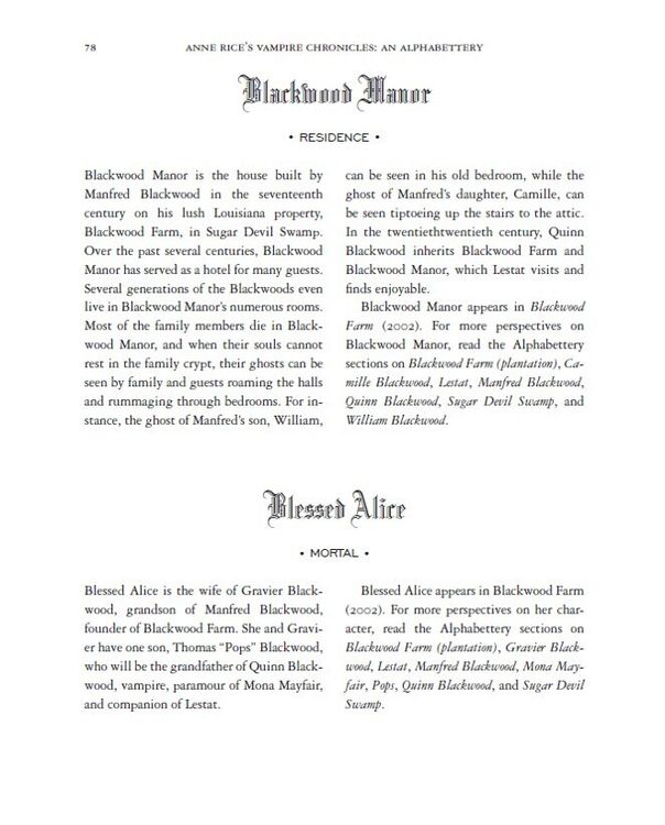 Produktbild: Anne Rice's Vampire Chronicles An Alphabettery