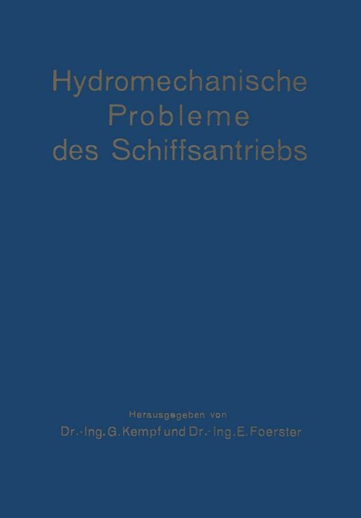 Produktbild: Hydromechanische Probleme des Schiffsantriebs