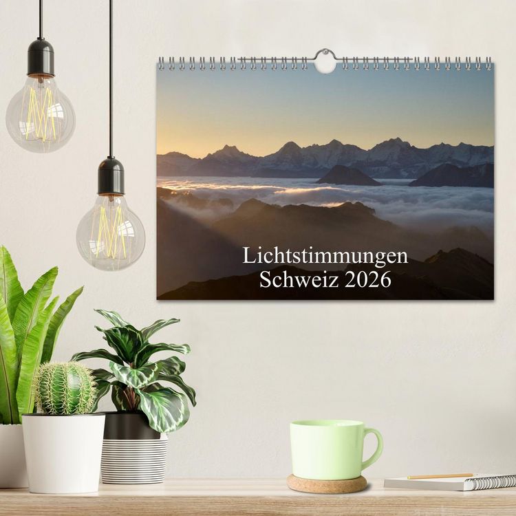 Produktbild: Lichtstimmungen Schweiz 2026 (Wandkalender 2026 DIN A4 quer), CALVENDO Monatskalender