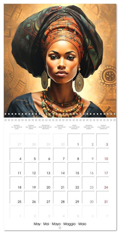 Produktbild: L'art de la beaut&eacute; africaine (Calendrier mural carr&eacute; 2026 30x30 cm) Calendrier double avec une page pour vos prises de notes