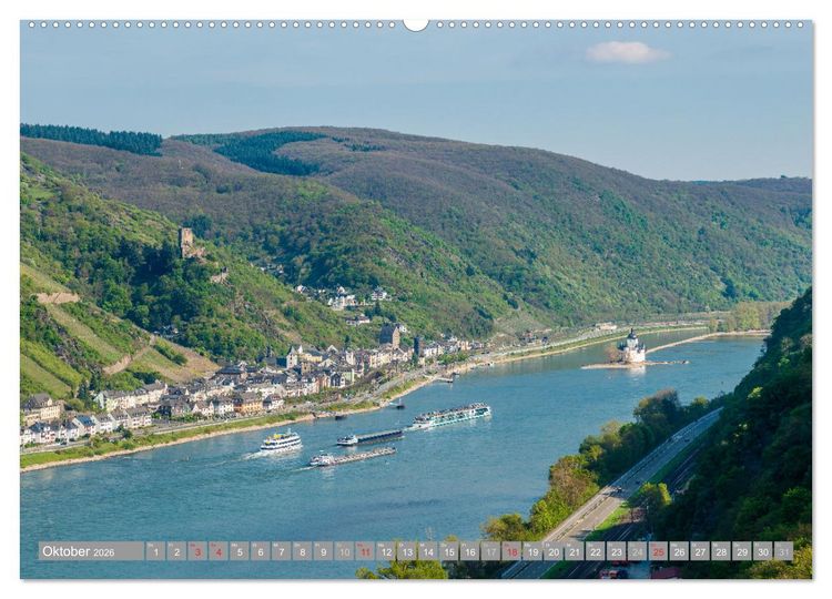 Produktbild: Kulturlandschaft Oberes Mittelrheintal I (hochwertiger Premium Wandkalender 2026 DIN A2 quer), Kunstdruck in Hochglanz