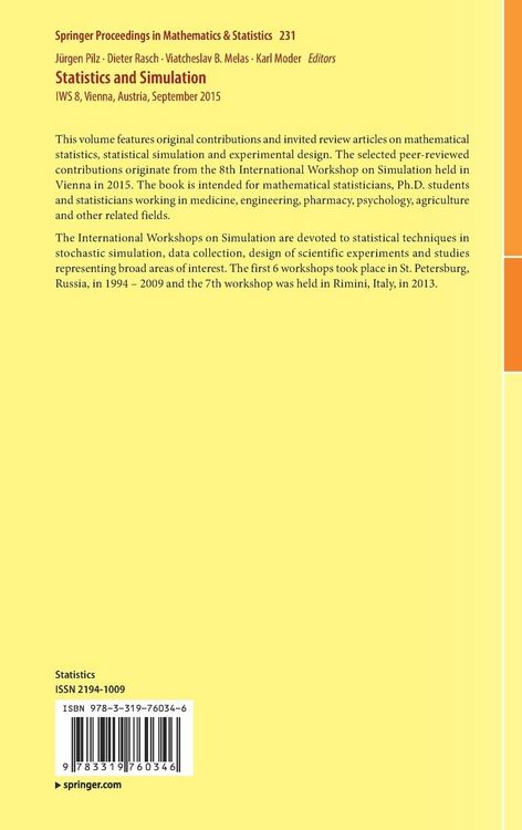 Produktbild: Statistics and Simulation