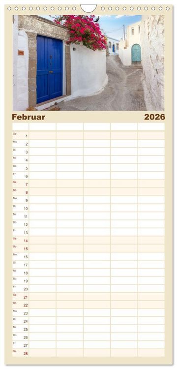 Produktbild: Familienplaner 2026 - Rhodos und Symi mit 5 Spalten (Wandkalender, 21 x 45 cm) CALVENDO