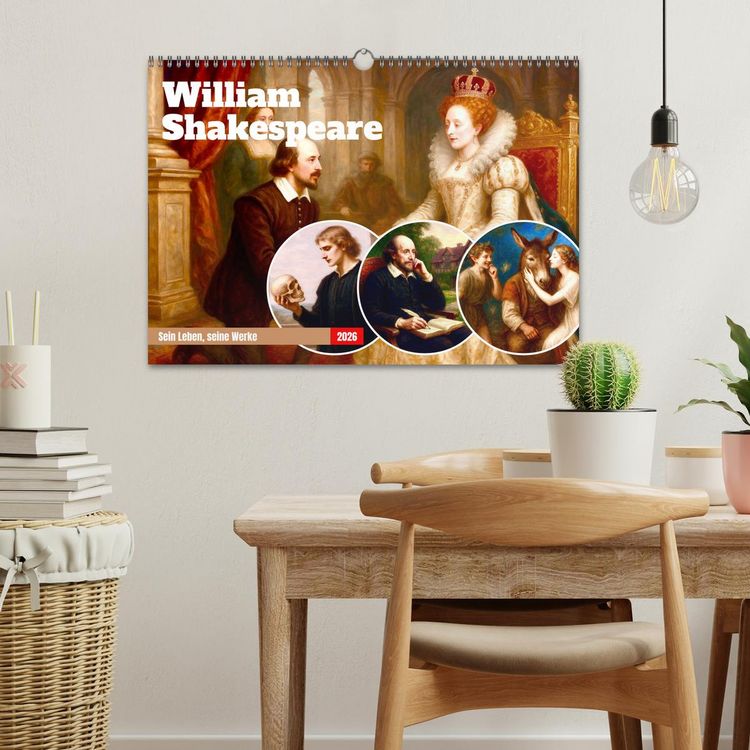 Produktbild: William Shakespeare (Wandkalender 2026 DIN A3 quer), CALVENDO Monatskalender