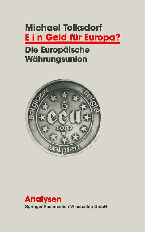 Produktbild: Ein Geld f&uuml;r Europa?