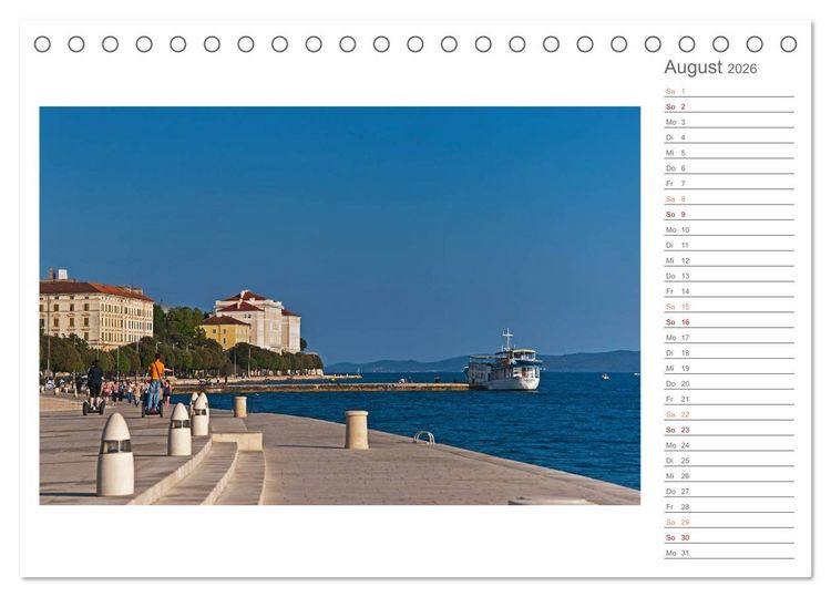 Produktbild: Kroatien, Terminplaner (Tischkalender 2026 DIN A5 quer), CALVENDO Monatskalender