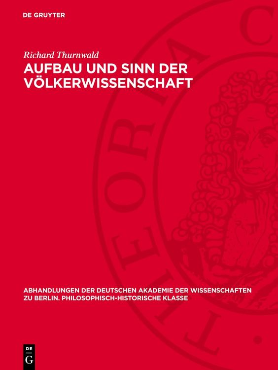 Produktbild: Aufbau und Sinn der V&ouml;lkerwissenschaft