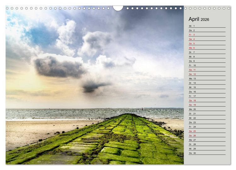 Produktbild: NORDERNEY Geburtstagskalender mit Planerfunktion (Wandkalender 2026 DIN A3 quer), CALVENDO Monatskalender