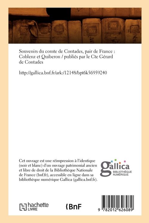 Produktbild: Souvenirs du comte de Contades, pair de France