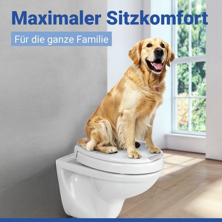 Produktbild: WC Sitz Mod. Secura Comfort, mit 5 cm Sitzerh&ouml;hung, belastbar bis 200 kg