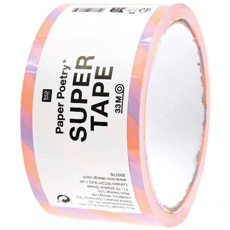 Produktbild: Paketklebeband Flieder / Neonorange, 5 cm x 32 m